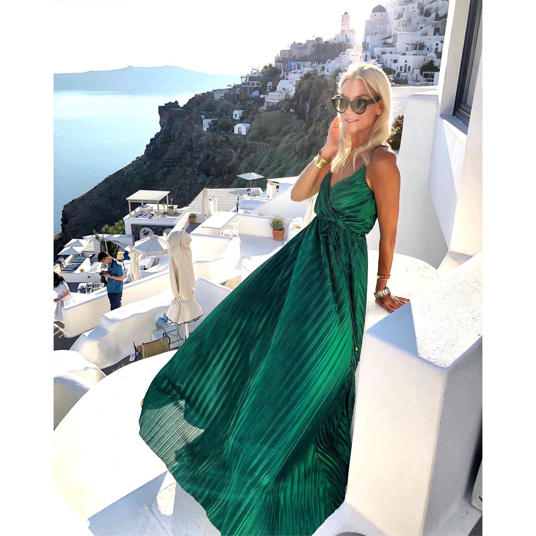 Spring Summer Sexy Strap Maxi Dress Belted Loose Swing Dress 7