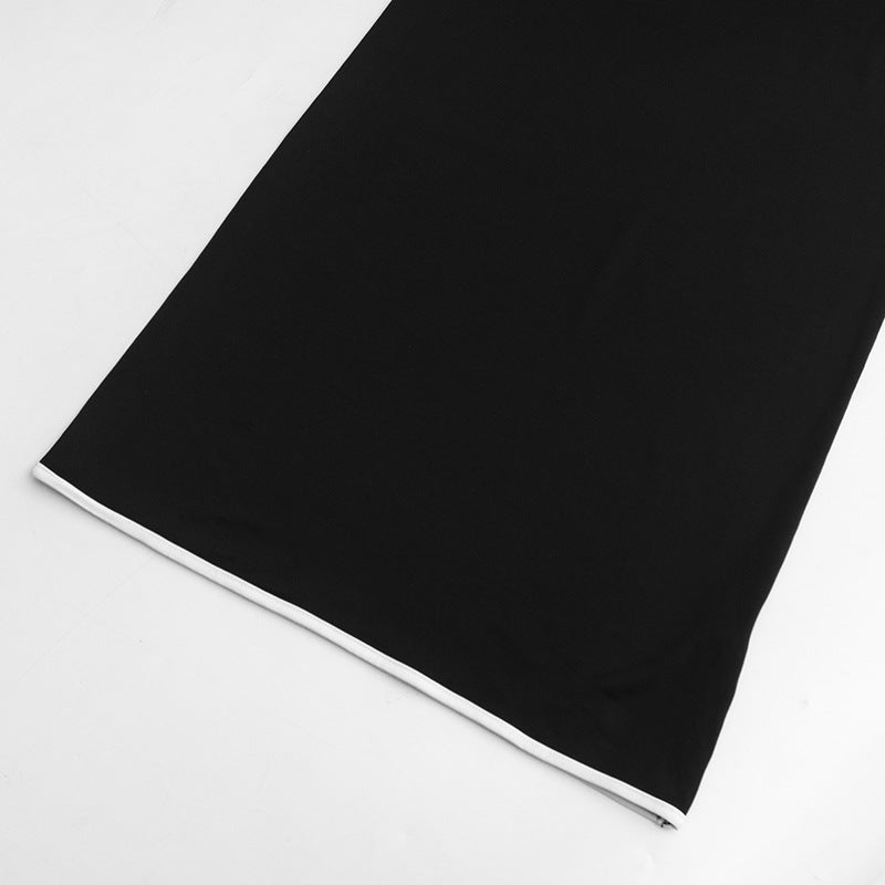 Women's Sleeveless Strappy Color-Blocked Bodycon Long Dress 12