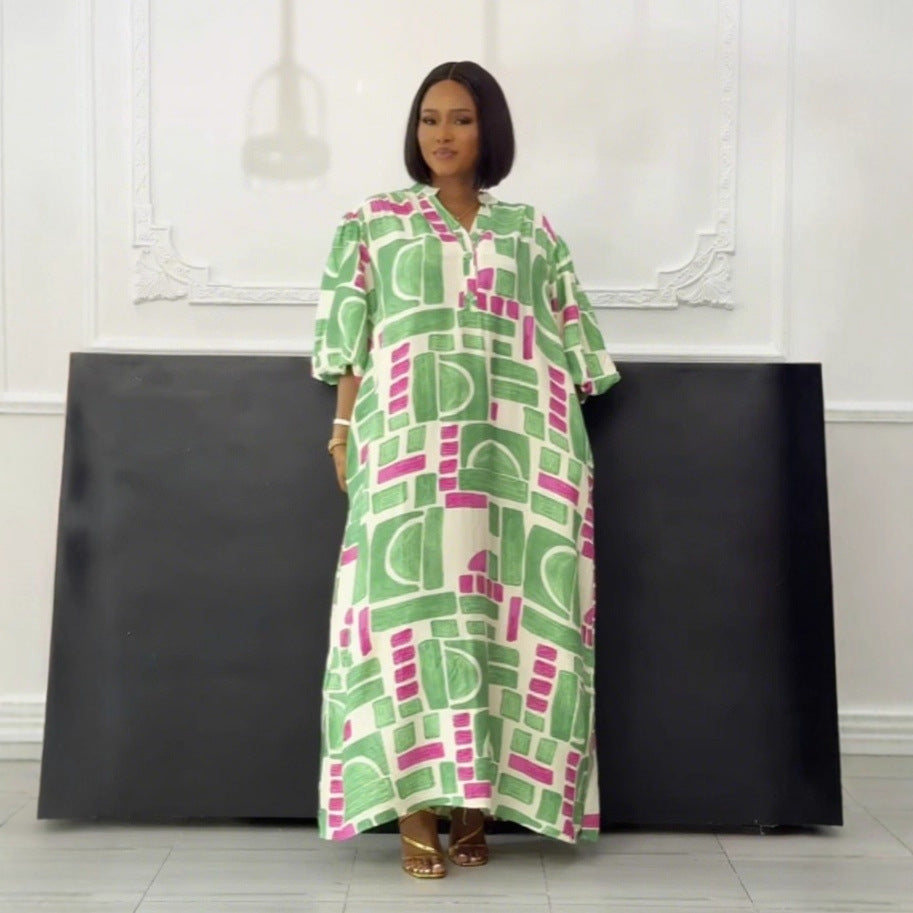 Women Career Casual Lantern sleeve slit dress 6