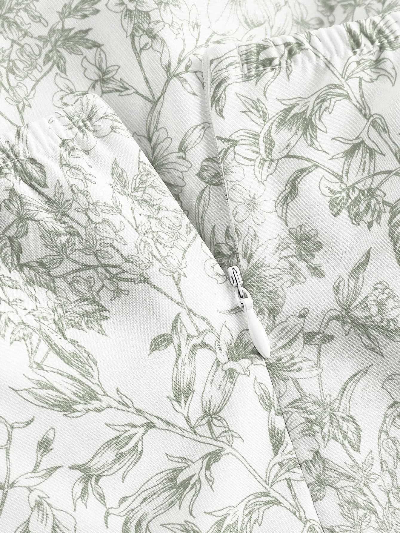 Women floral cascading ruffles dress 21