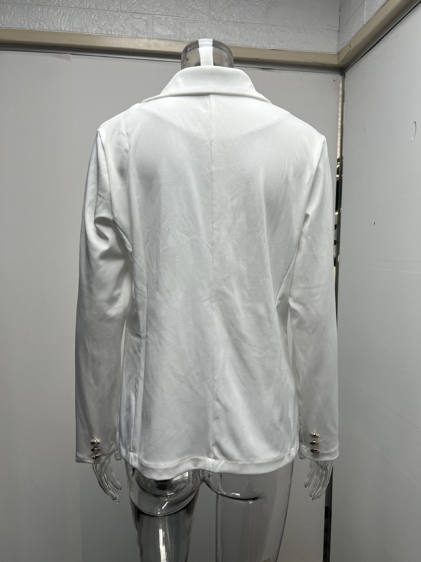 Women Long Sleeve Buttons Blazer 38