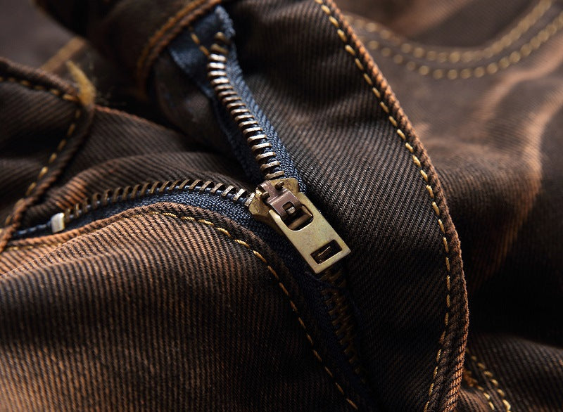 Men Vintage Denim Straight Trousers 23