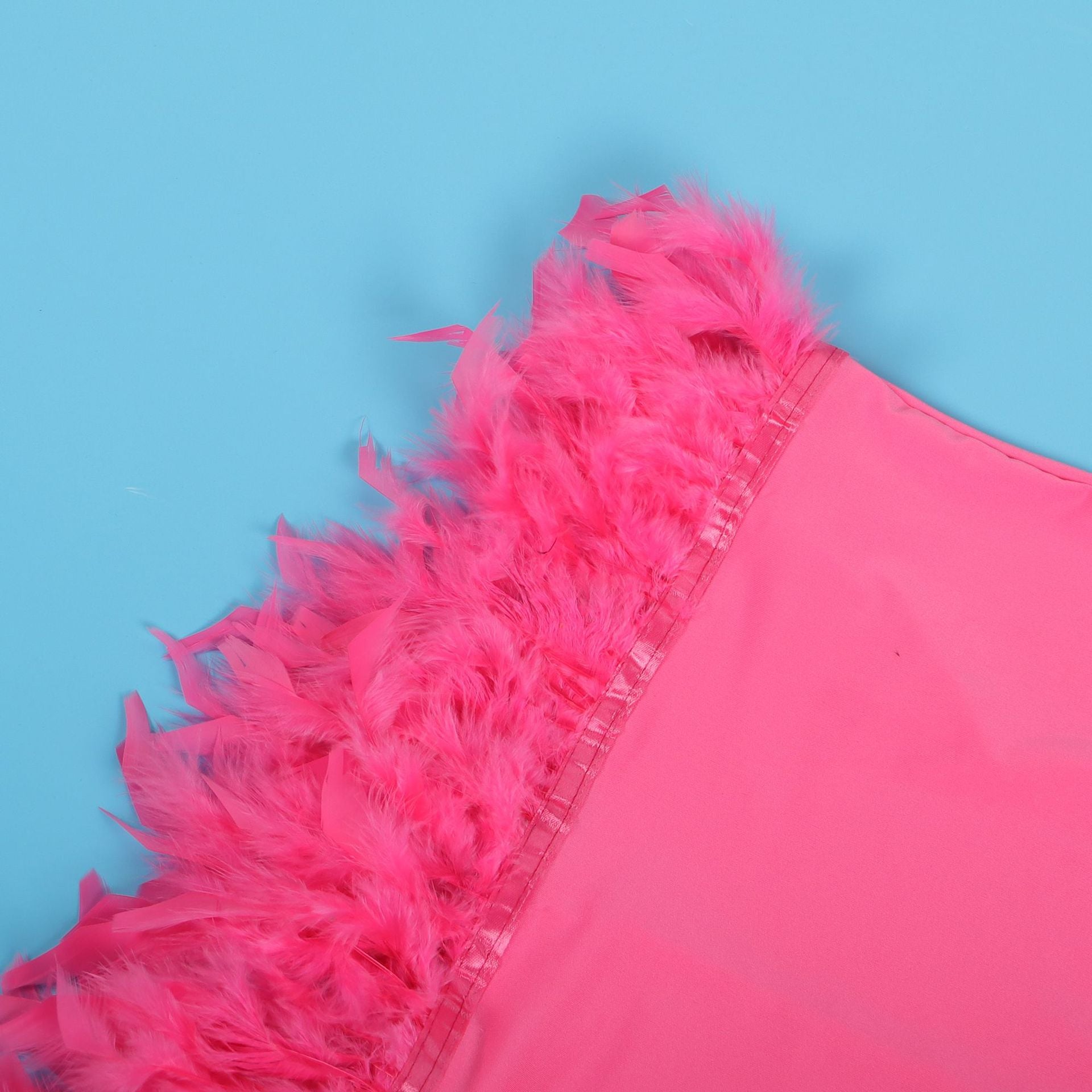 Women Casual Solid Sleeveless Feather Bodycon Dress 29