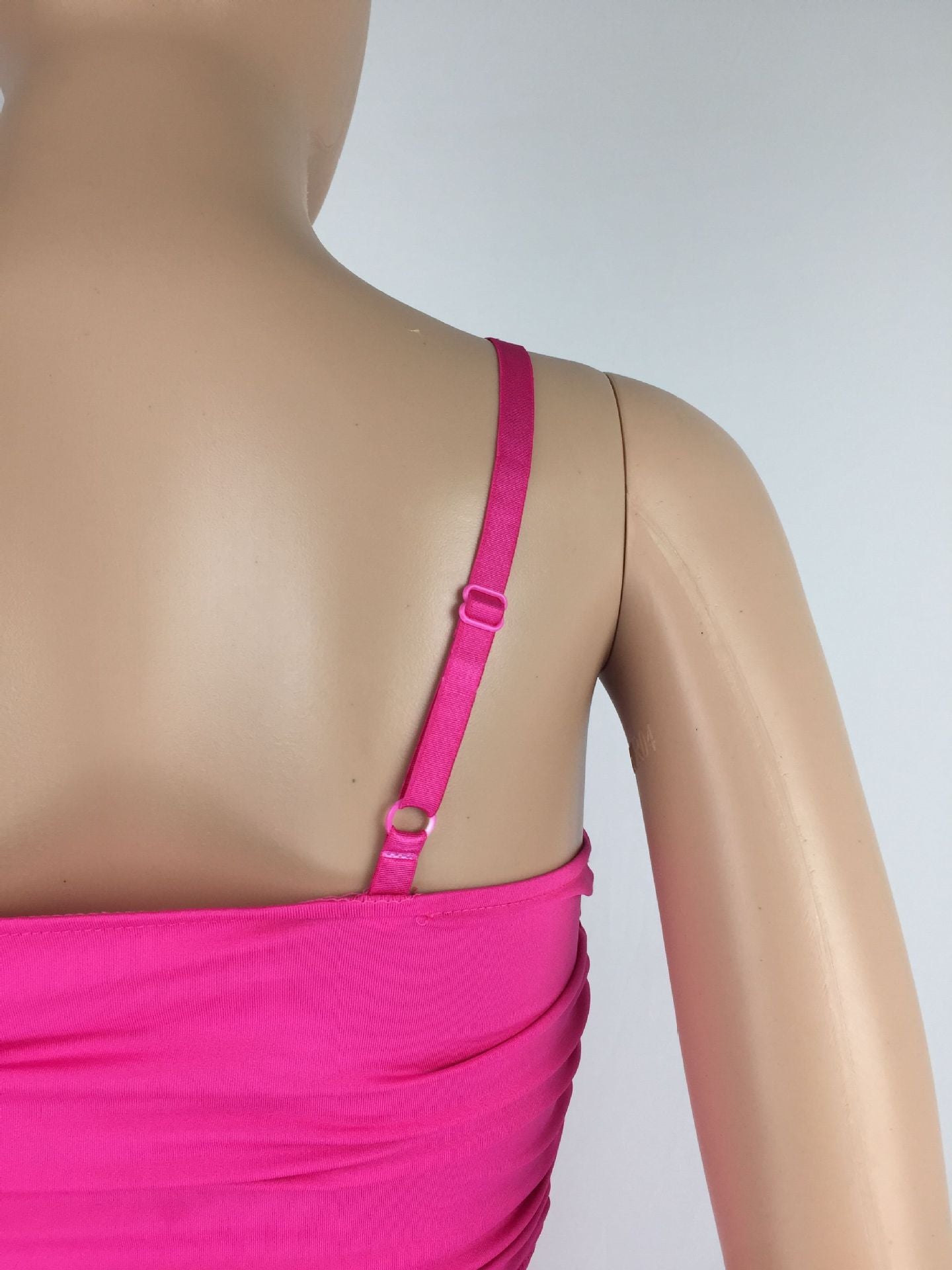 Women Strapless Pleated Crop Top and Bodycon Skirt Two-Piece Set 15