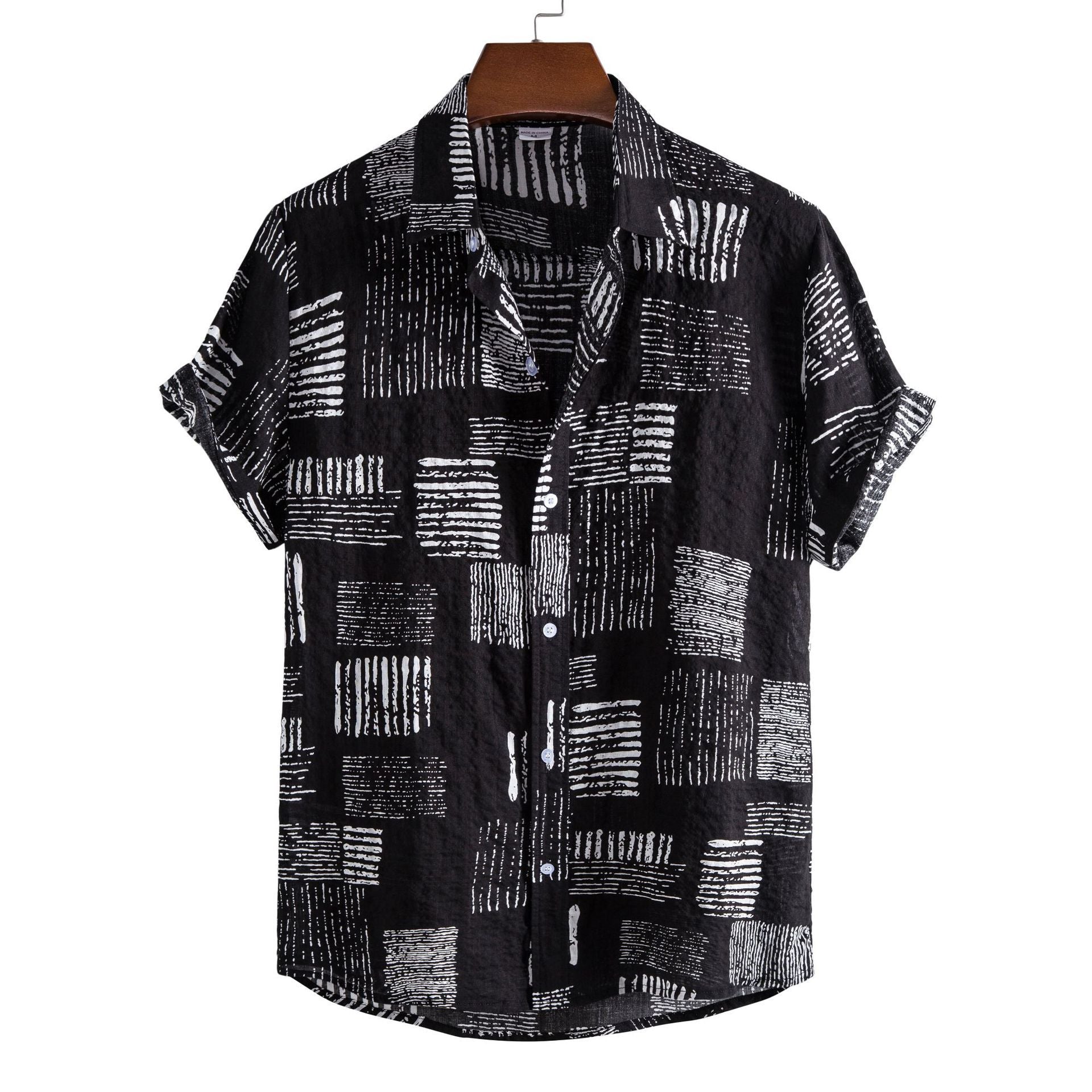 Men's Summer Floral Casual Short-sleeved shirt 5
