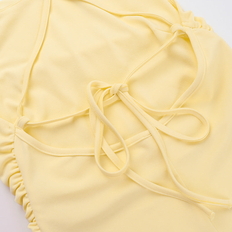 Women Backless Lace-Up Dress 17