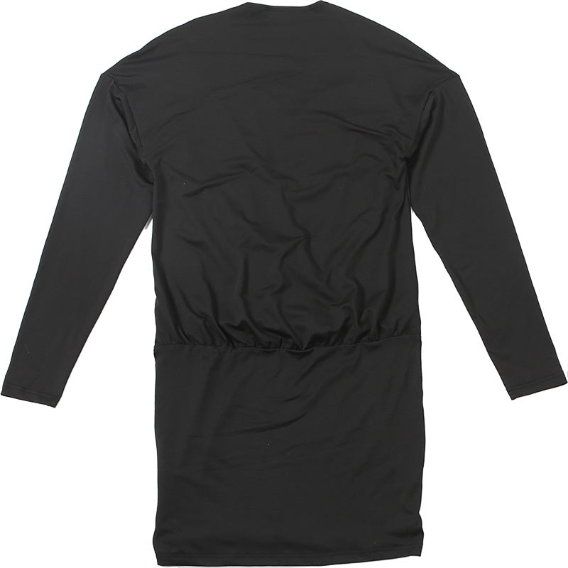 Autumn Outfit Sexy Fashion Deep V-Neck Long Sleeve Bodycon Dress 20