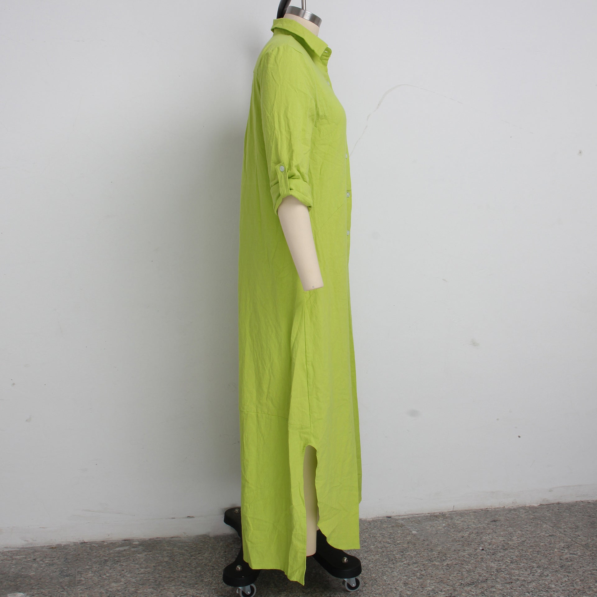 Sexy Fashion Solid Color Women's Shirt Dress 18