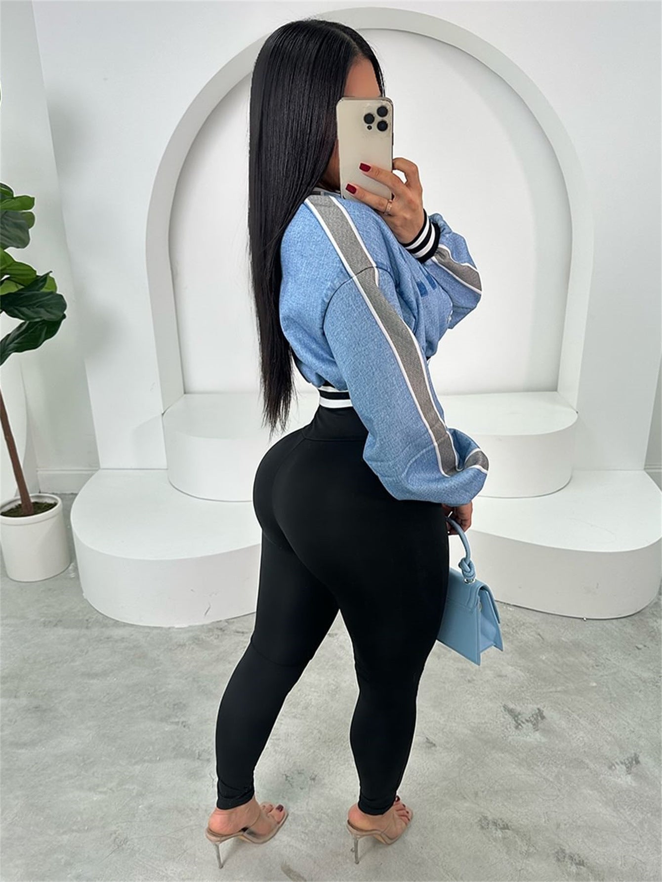 Autumn Street Loose Trend Printed Short Long Sleeve Casual Fashion Jacket 6