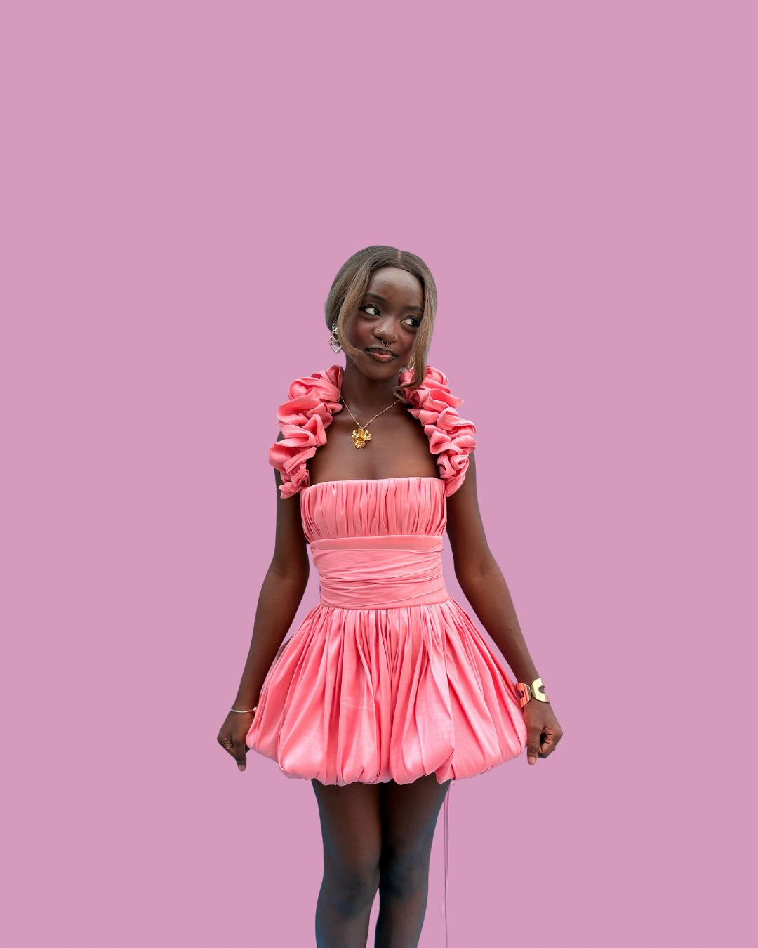 Women summer Halter Neck Strapless bud sleeveless dress 4