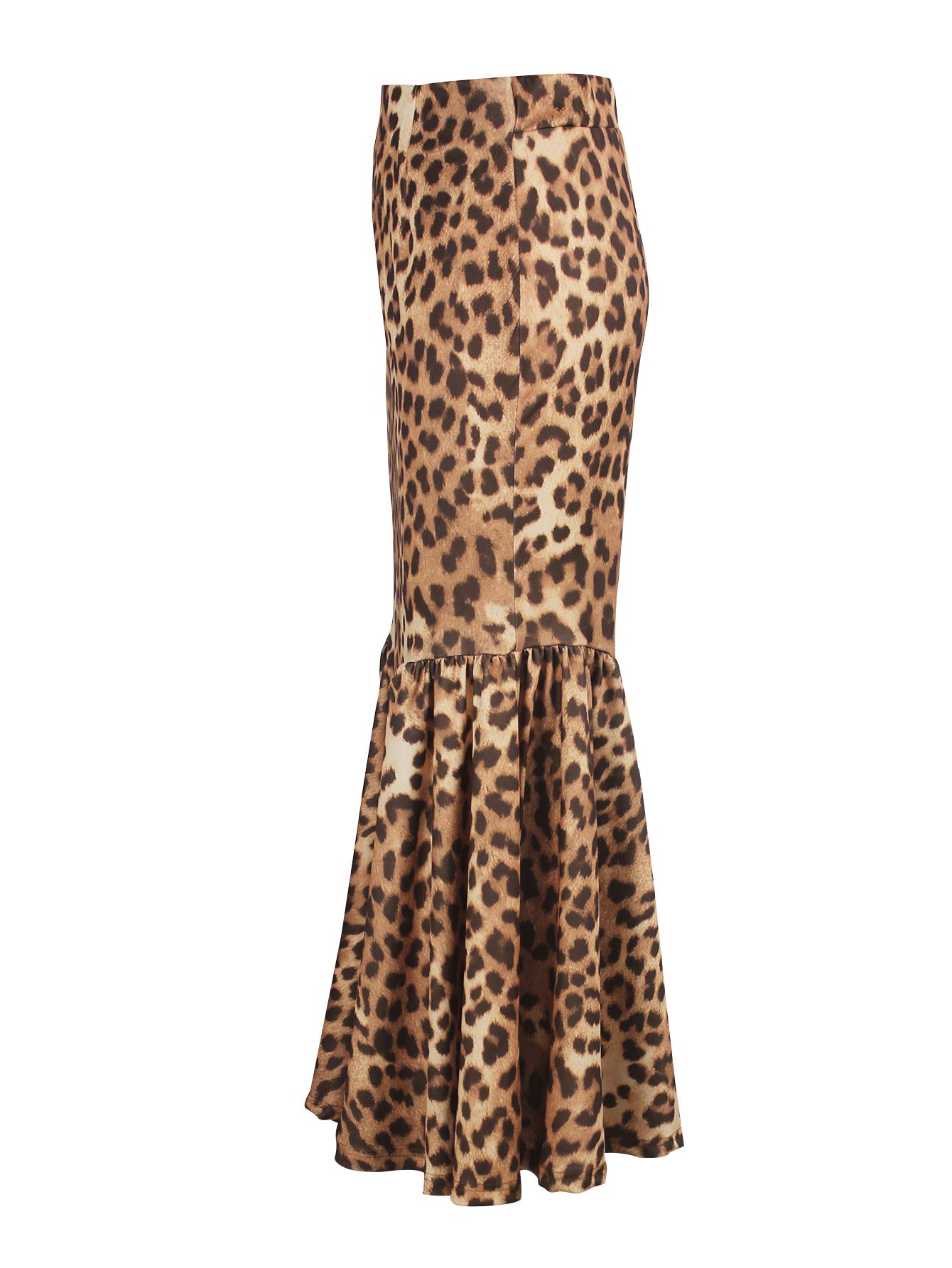 Women's Leopard Print Elegant Slim Fit Fishtail Skirt 9