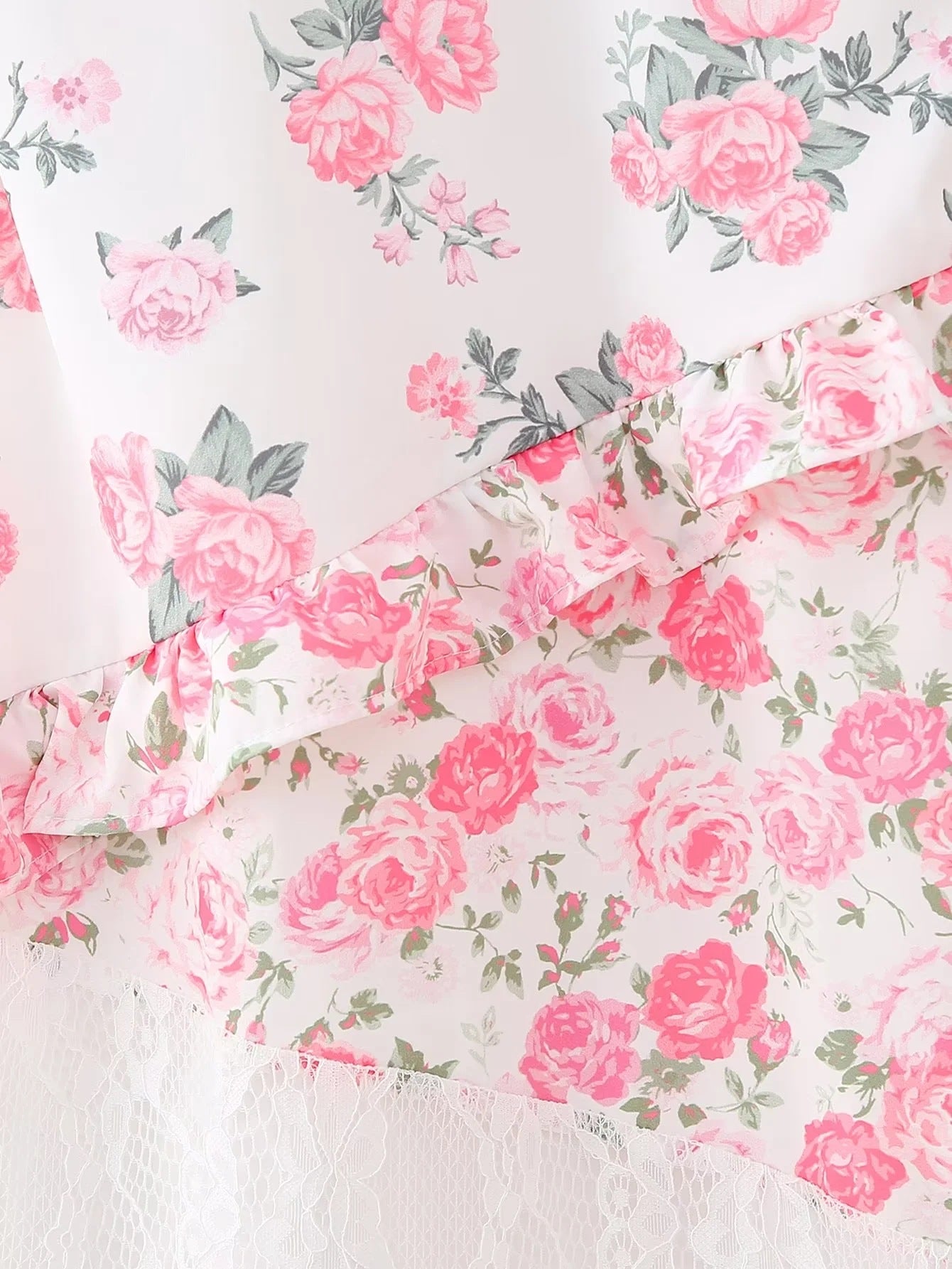 Women's Spring Lace Patchwork Strap Dress 9