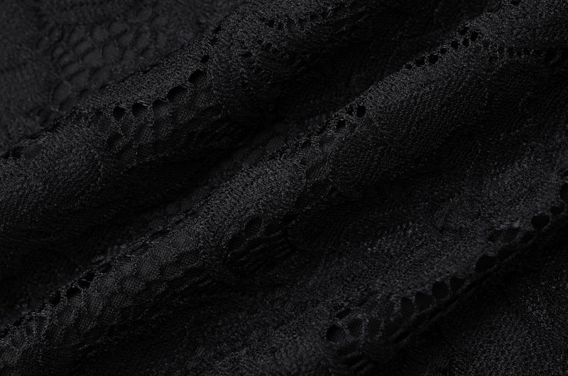 Women's Spring Fashionable And Sexy Lace Patchwork Slim Long Sleeve Dress 13