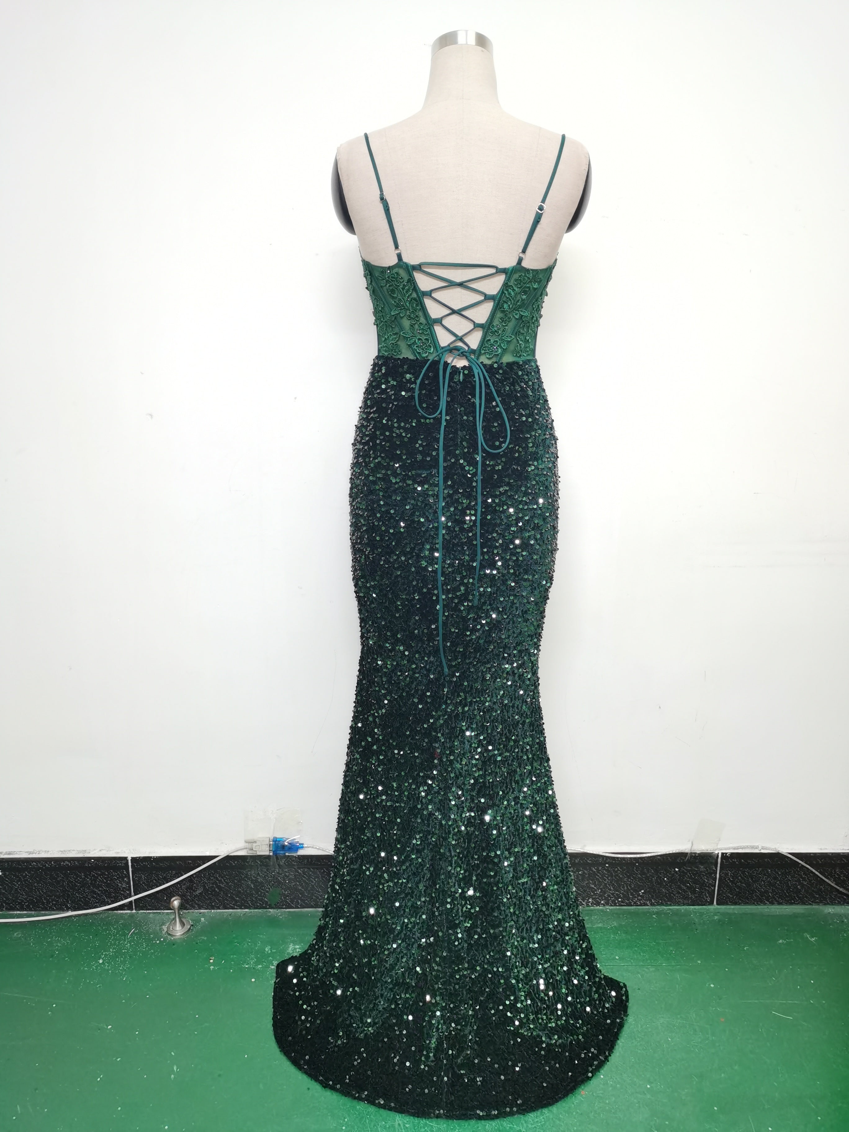 Women Palace Fishbone Vest Beaded Customized Strapless Evening Dress 13