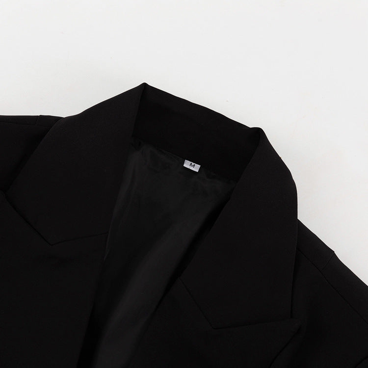 Women hollow Open Waist single-breasted long-sleeved Blazer dress 10