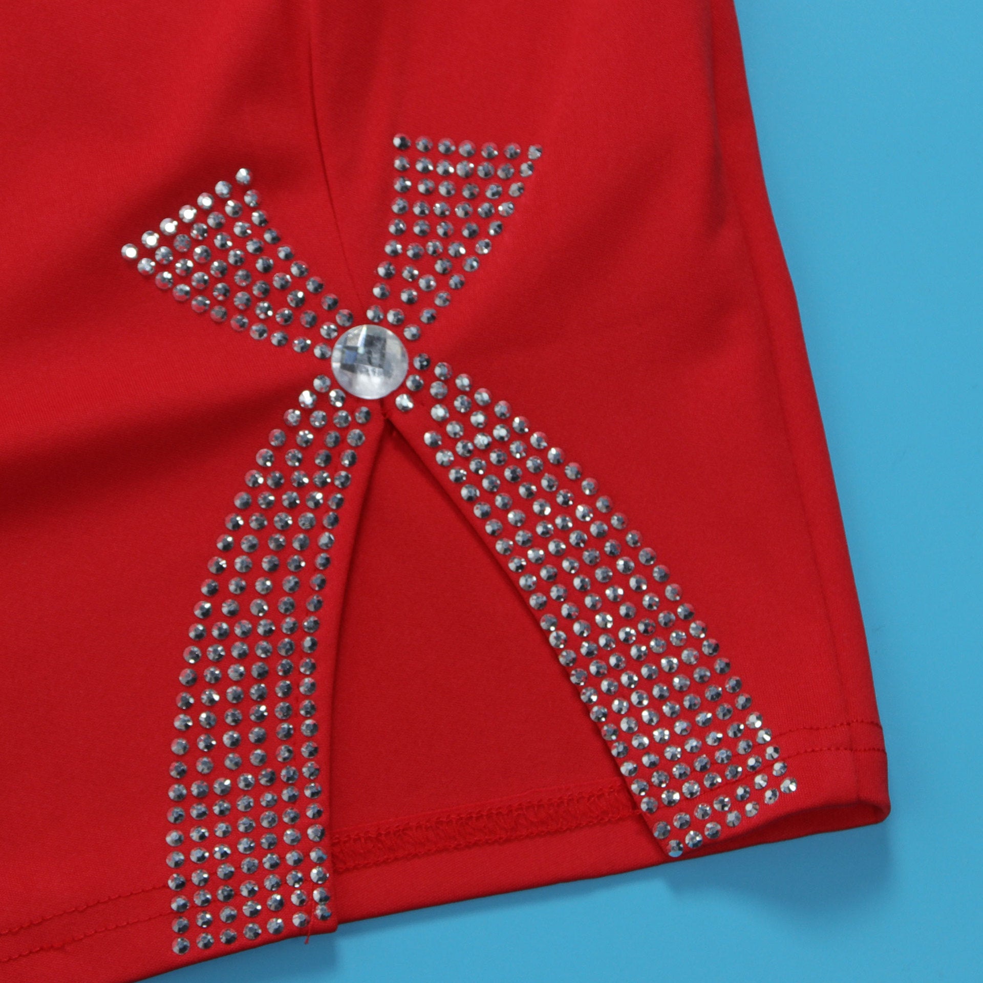 Sexy Bow-Embellished Beaded Slit Strap Bodycon Dress 42