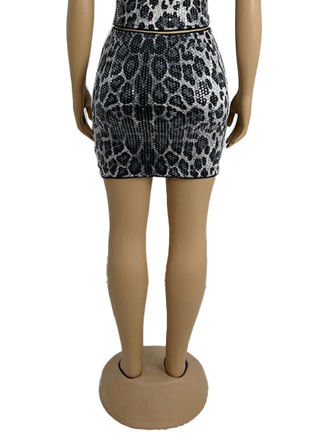 Women nightclub sequined shiny Bodycon skirt 12