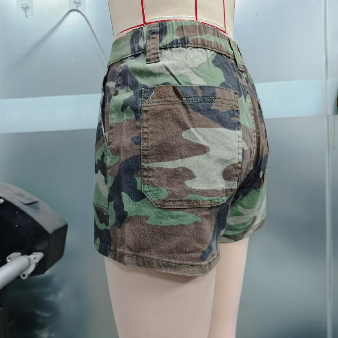 Women Casual Summer Camouflage Denim Shorts 6