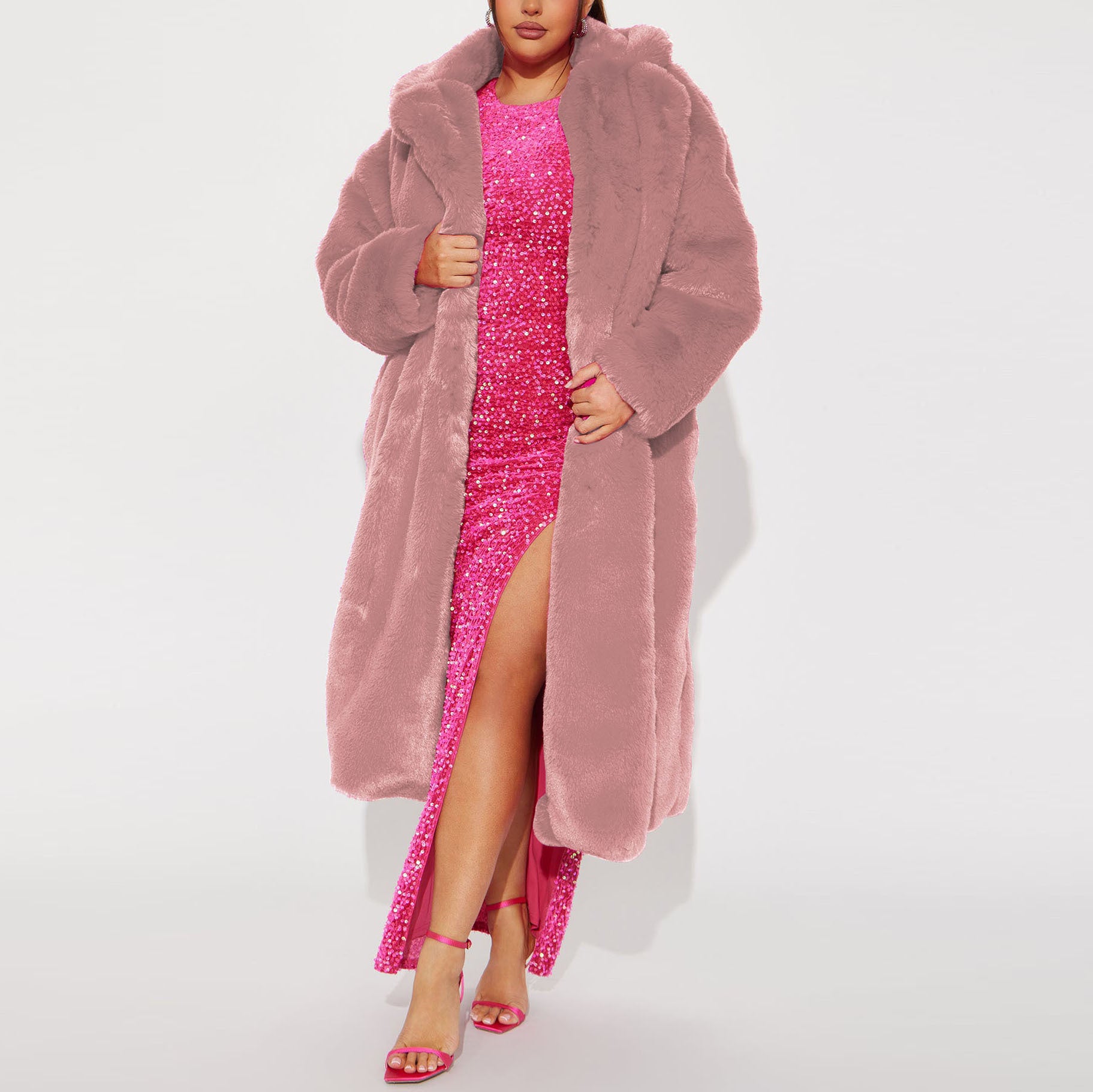 Women Faux Furry Coat 5