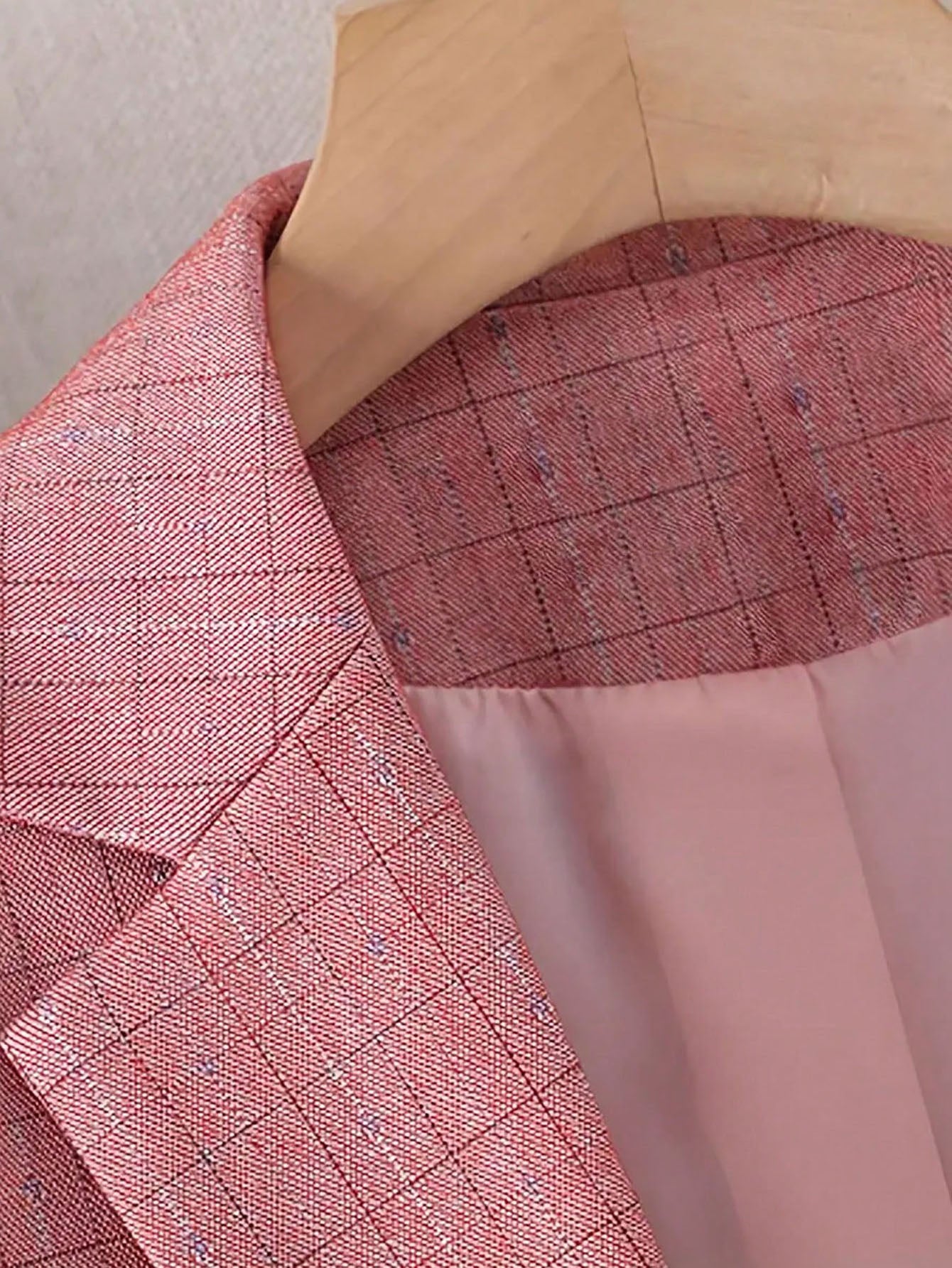 Women Solid Turndown Collar Blazer 8