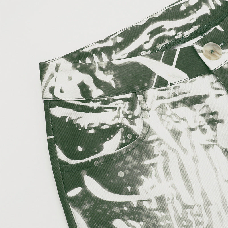 Autumn Women's Clothing Street Casual Print Trousers 6