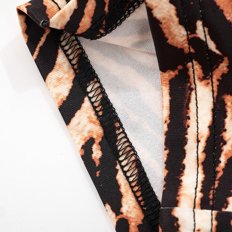 Women Sexy Tiger Printed Three-Piece Pants 31