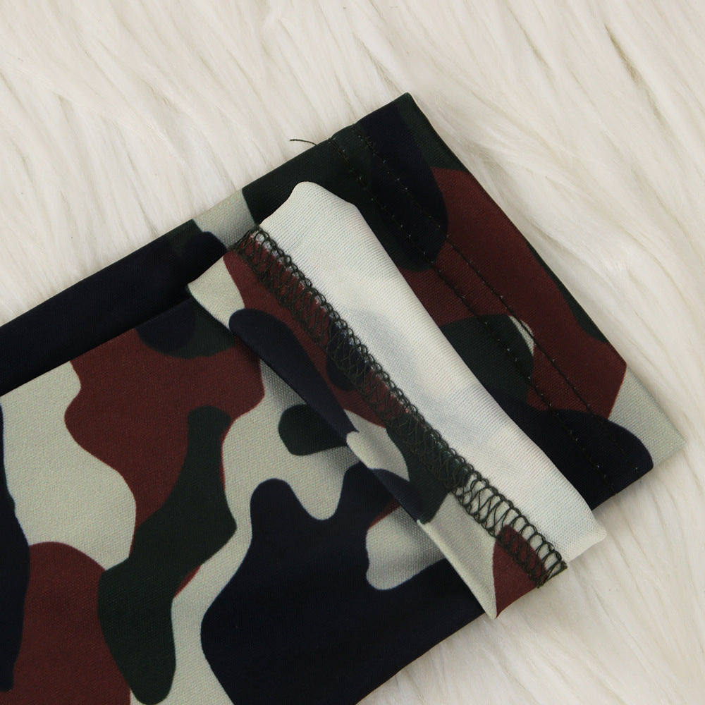 Sexy Women's Print Long Sleeve Tight Fitting Jumpsuit 36