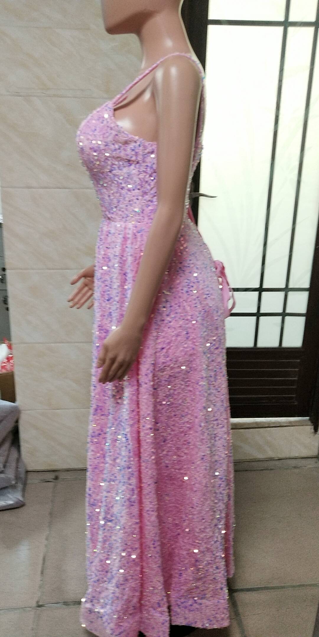 Luxury Sequin Prom Dress Side Slit Glitter Long A Line Formal Party Evening Dress(process time 3-7days) 45