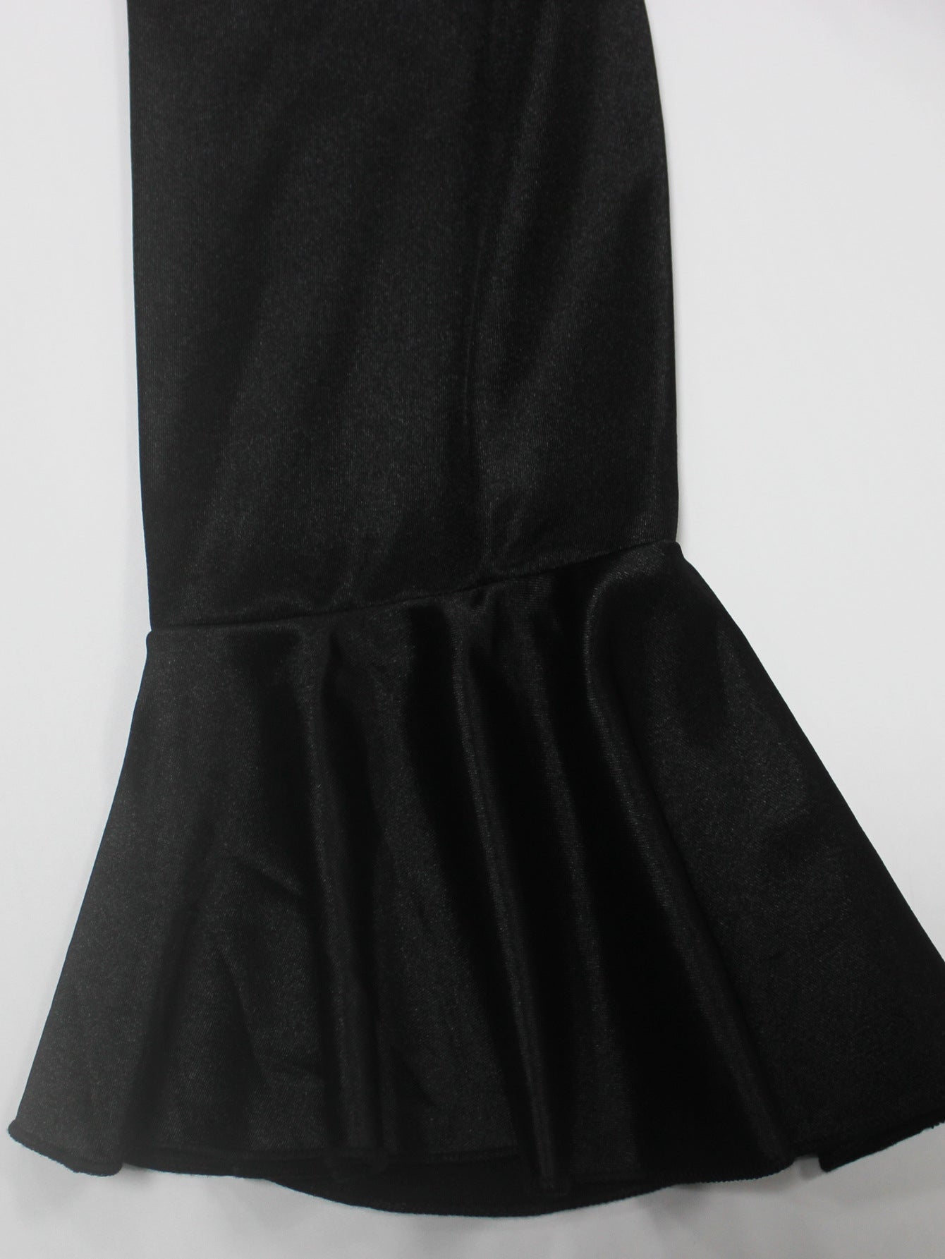 Plus-Size Women Bell Bottom Sleeve V-Neck Sexy Fishtail Bodycon Dress 9