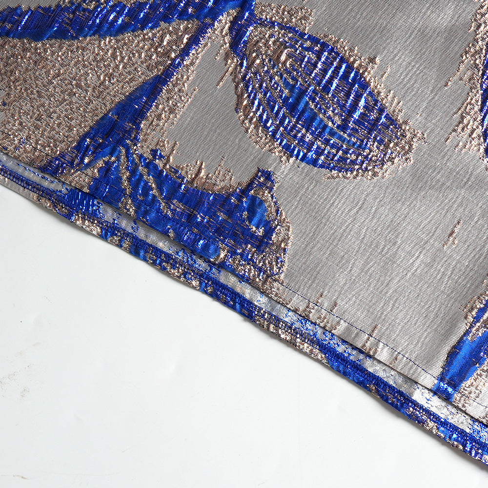 African Women's Plus Size Print Dress Jacquard Robe Headscarf 26