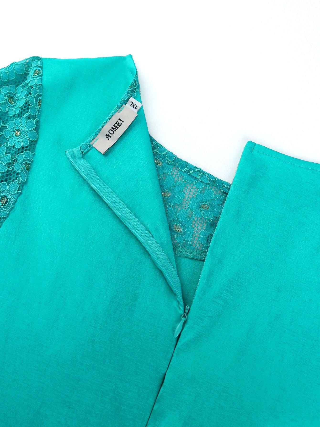 Women Elegant Lace Sleeve Formal Party Party Ruffle Dress 15