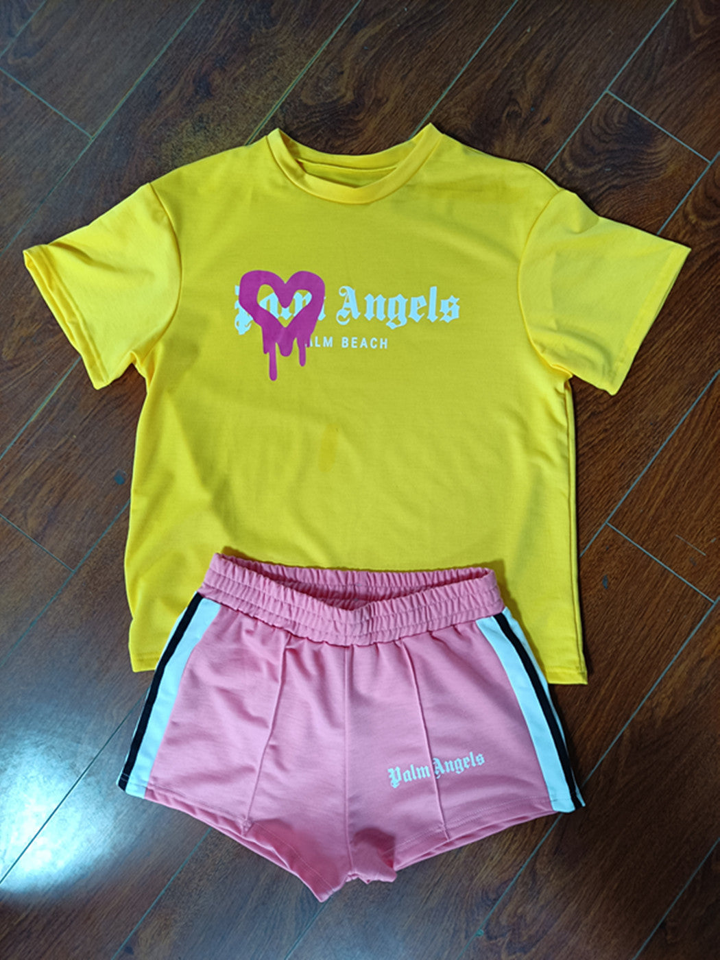 Summer Style Casual Printed Sports Two Piece Shorts Set