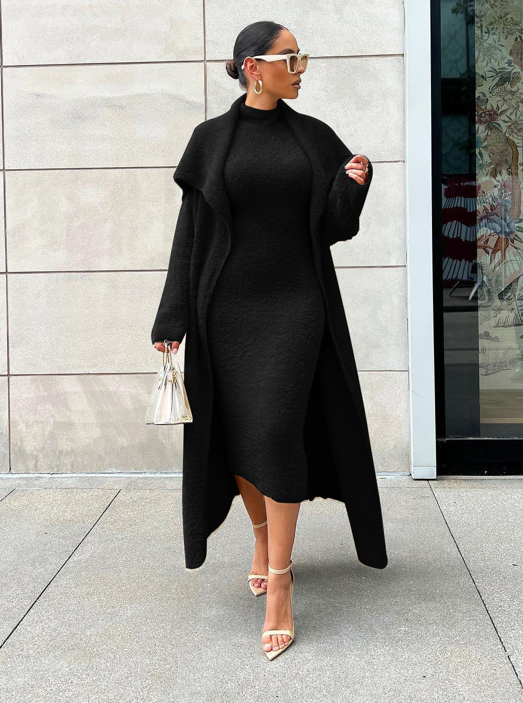 Women Fall/Winter Dress and Jacket Two-Piece Set 6