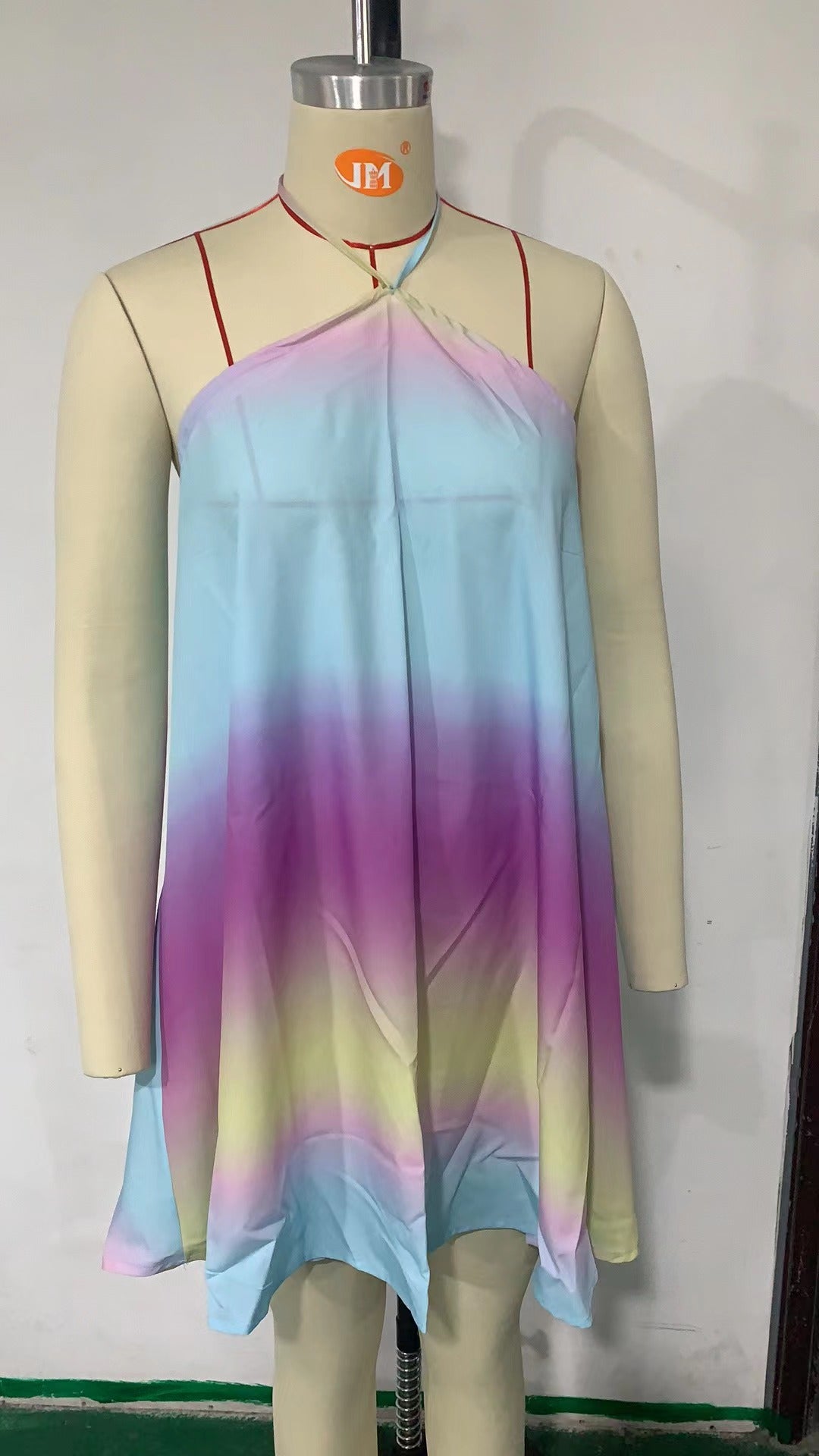 Summer Print Halter Neck Short Beach Dress 21