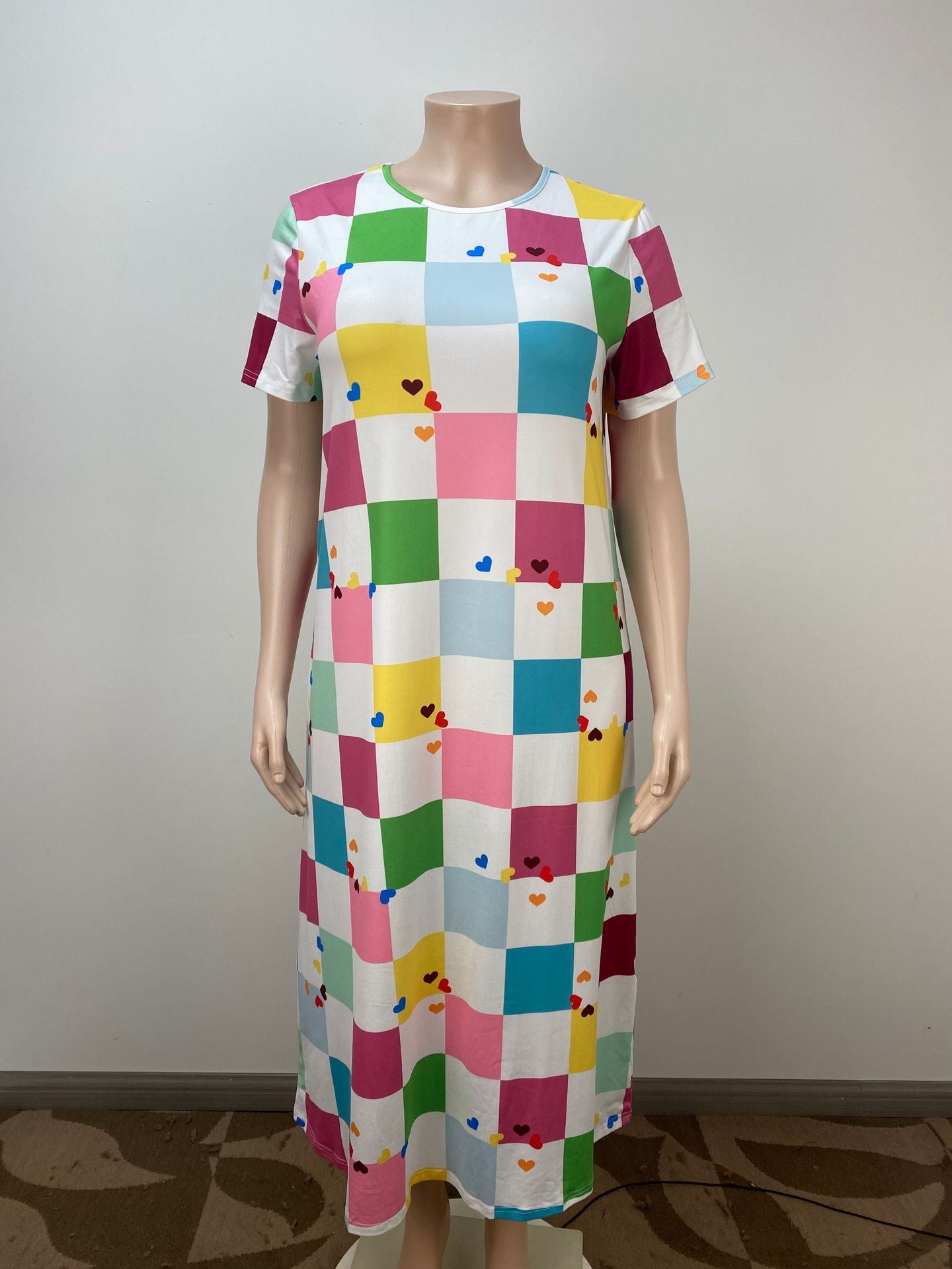 Plus Size Women Loose Casual Print Dress 7