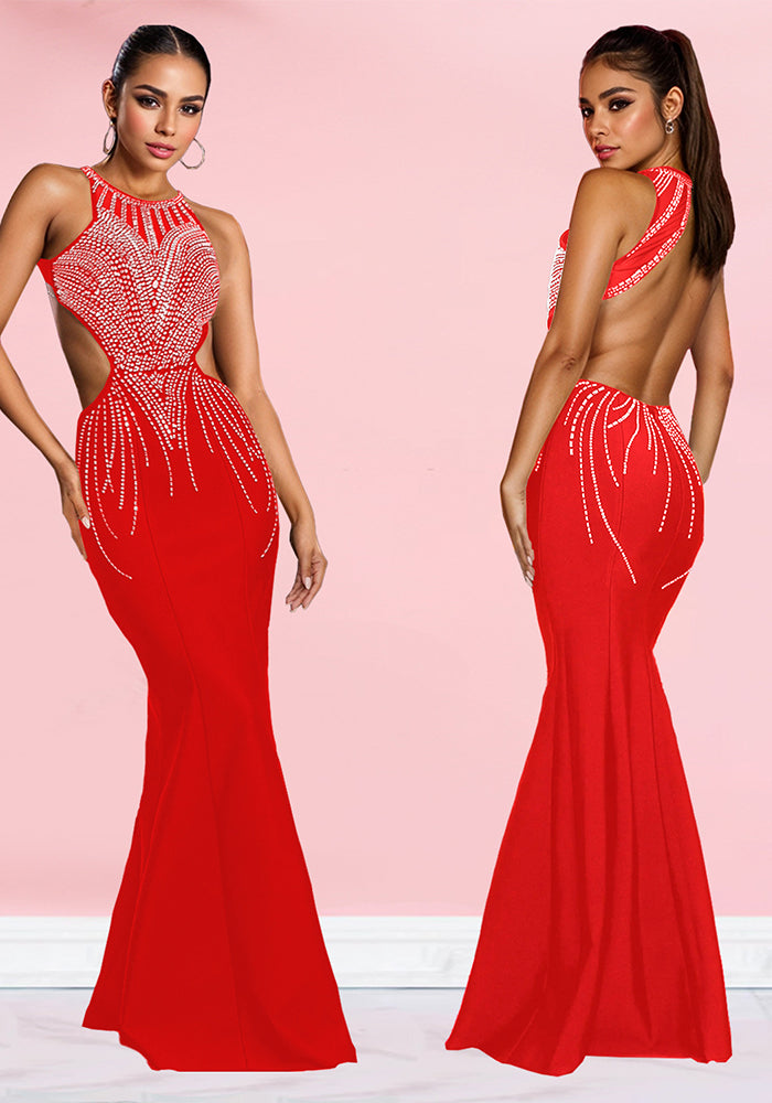 Women fishtail Beaded dress