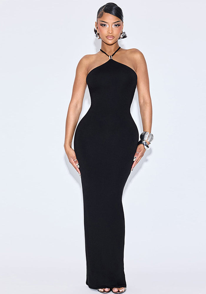 Summer Sexy Strapless Halter Neck Backless Dress