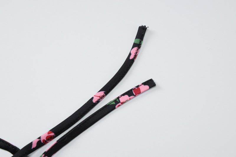 Women Summer Printed Sexy Mesh Lace-up Dress 13