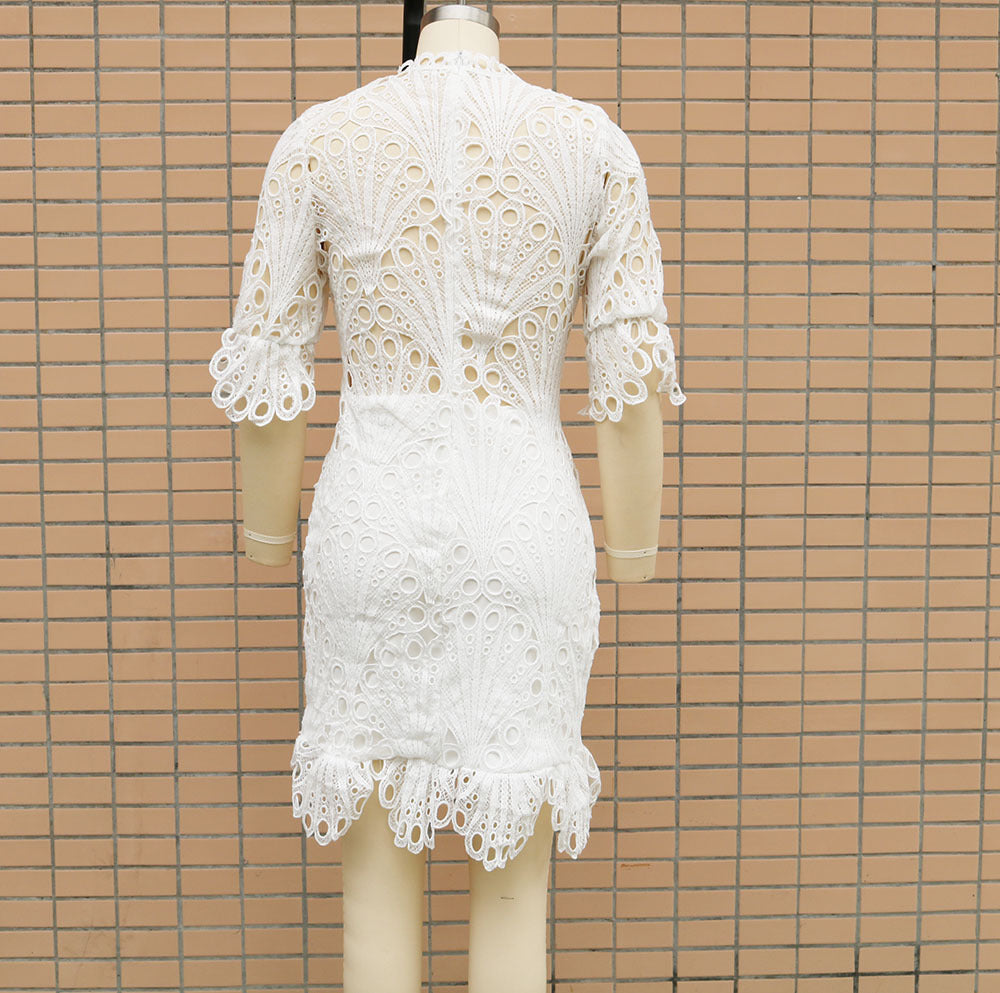 Spring And Summer Women's Clothing Women's Lace Fashion Dress 9