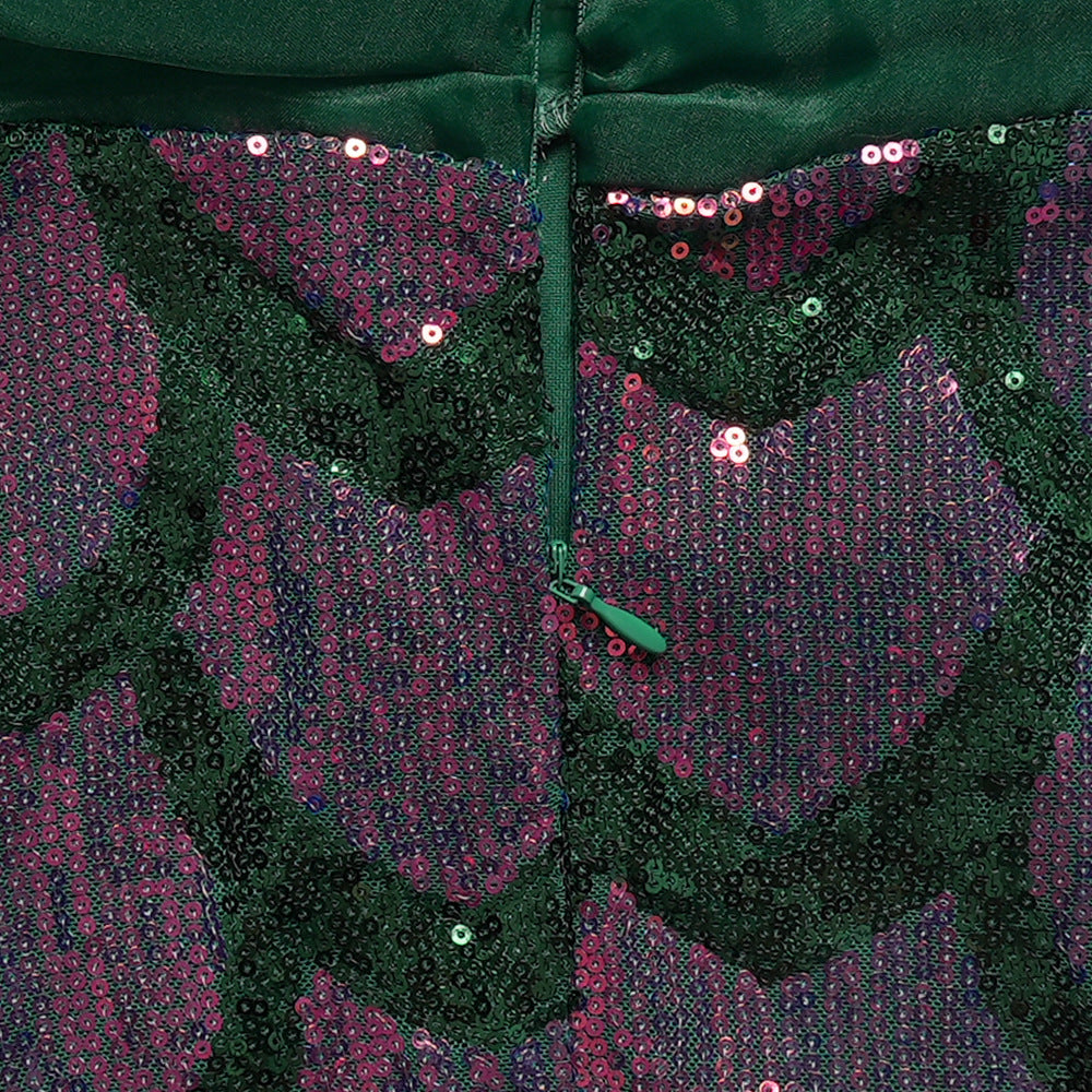 Plus Size Women Sequin Party Fishtail Dress 22