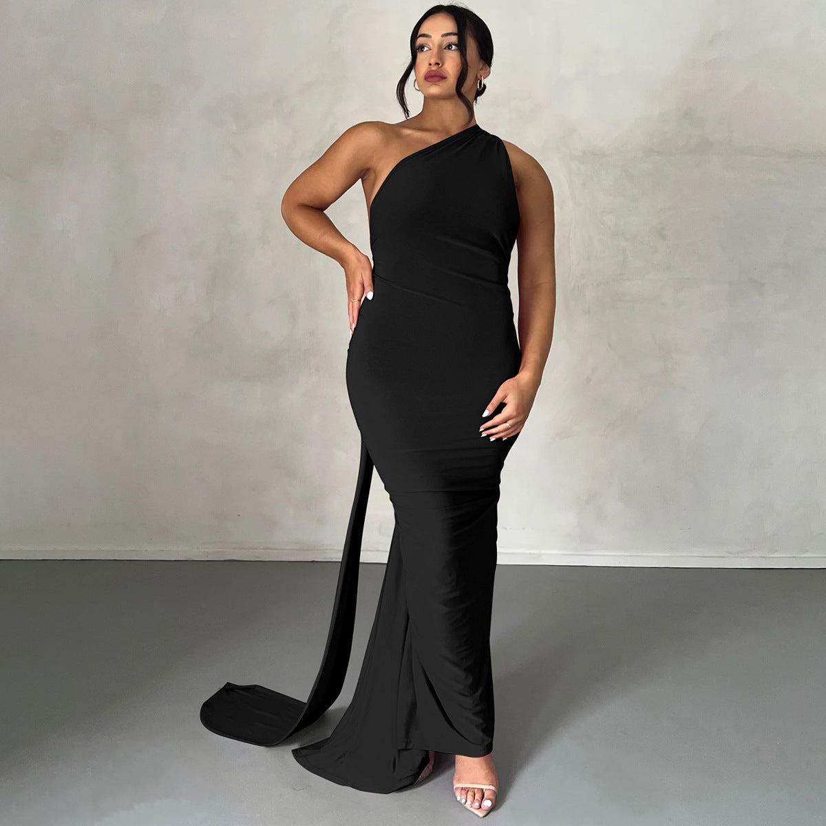 Plus Size Women Summer Sexy Backless Pleated Lace-Up Dress 4