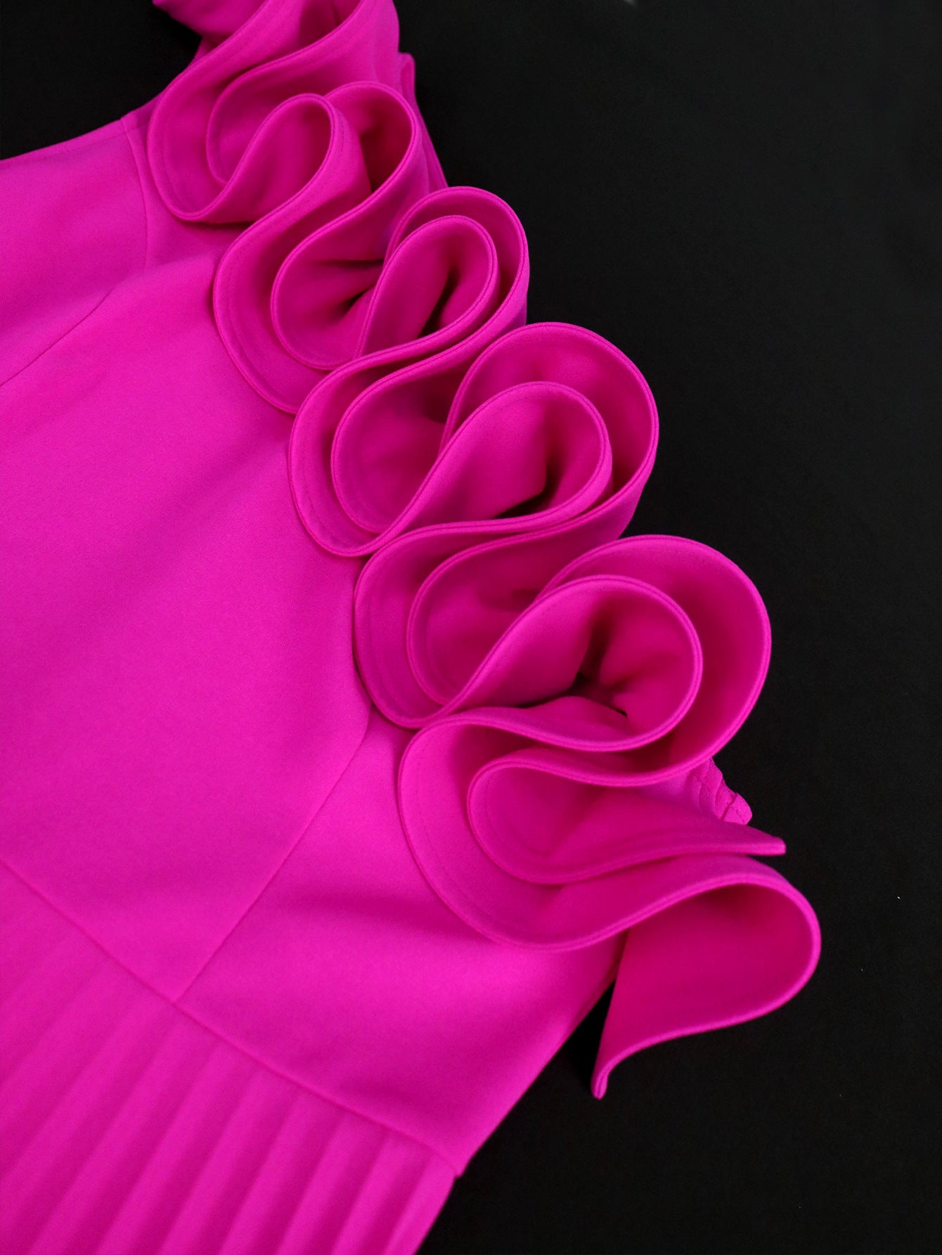 Women One Shoulder Slash Shoulder Formal Party Pleated Dress 19