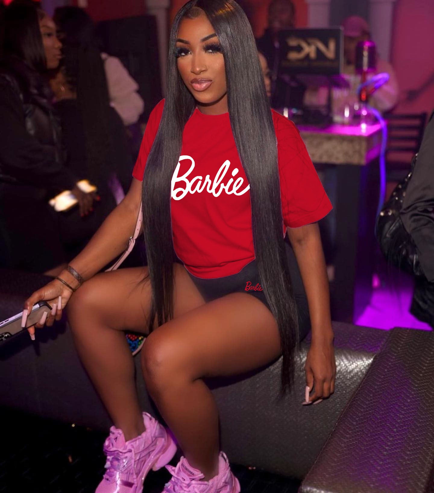 Women printed short-sleeved T-shirt and shorts Casual two-piece set 4