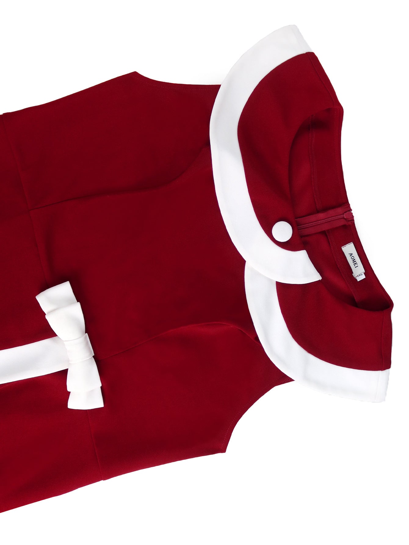 Turndown Collar Contrast Color Elegant Formal & Cocktail Party Dresses 13