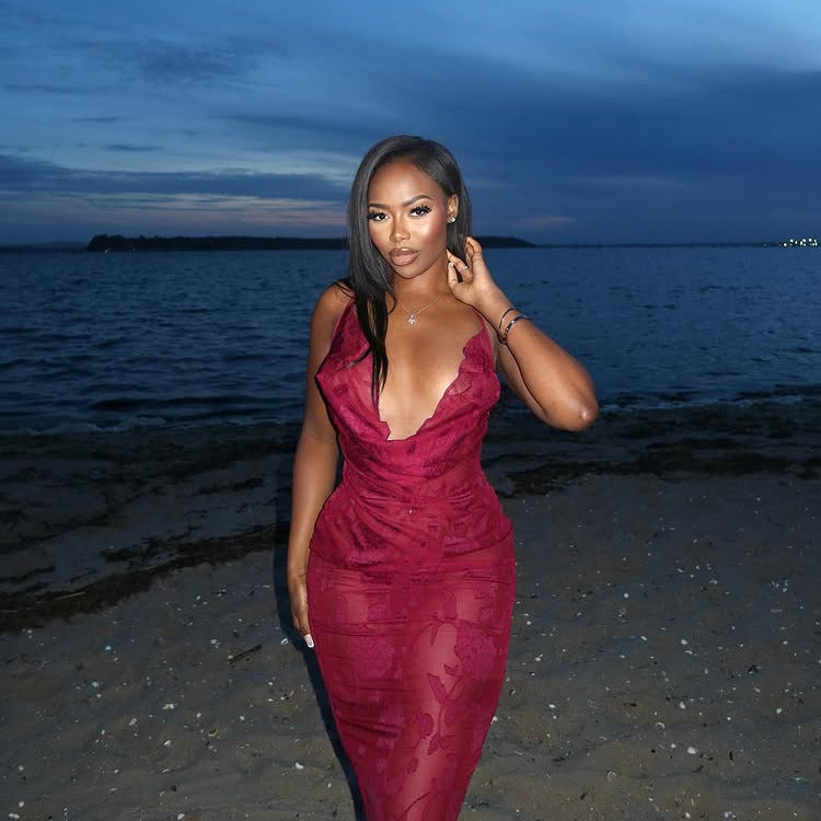 Women Summer Sexy Halter Neck Swing Collar Jacquard Holiday Backless Dress