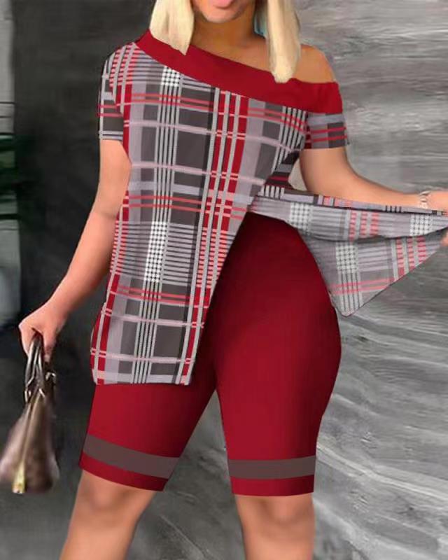 Women Summer Casual Print Two-Piece Set 5