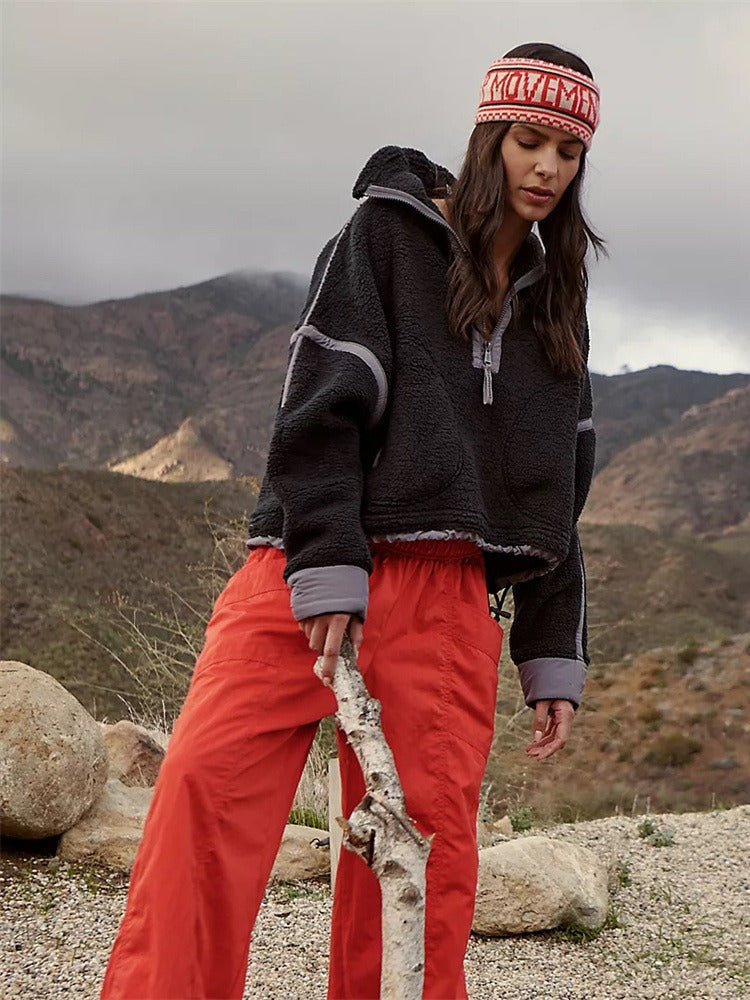 Women Zip Turtleneck Solid Casual Knitting Sweater 8