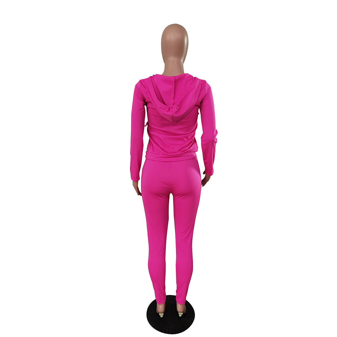 Women's Autumn Style Hat Pocket Zipper Fashion Casual Sport Two Piece Set 38