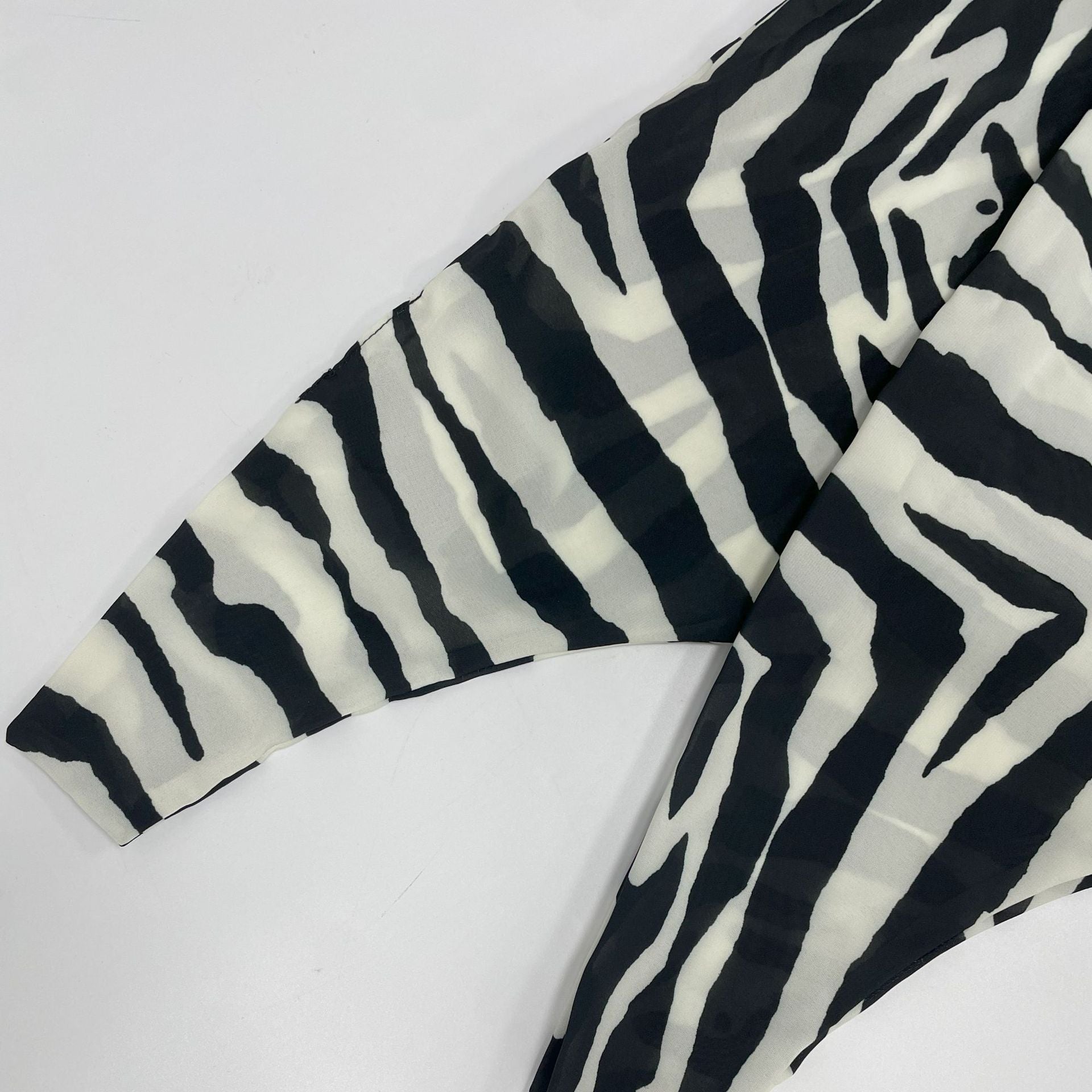 Women autumn zebra print slit lace see-through sexy holidays Dress 15