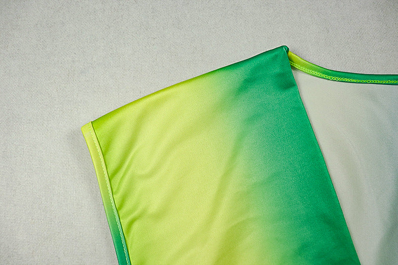 Women Patchwork pleated hollow V-neck Lace-Up Bodycon dress 9